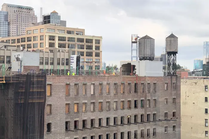 Water towers on a NYC building